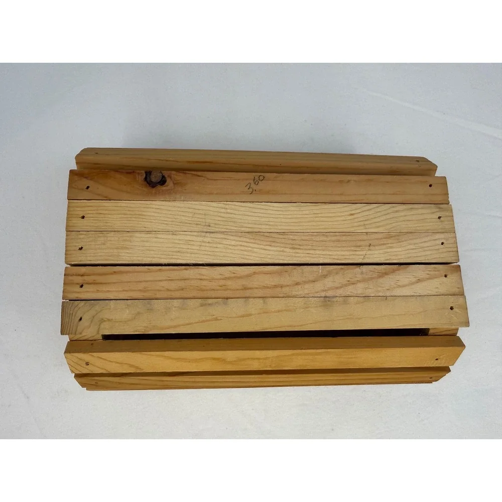 Wooden Heart Shape Crate Basket Handmade Cottage Country‎ Style